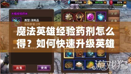 魔法英雄經驗藥劑怎么得？如何快速升級英雄？